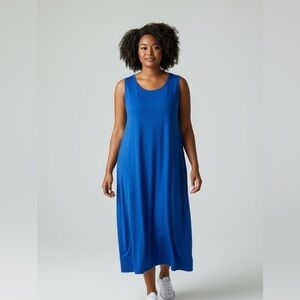 J.Jill Wearever Collection Royal Blue Sleeveless Maxi Dress XLT-EUC